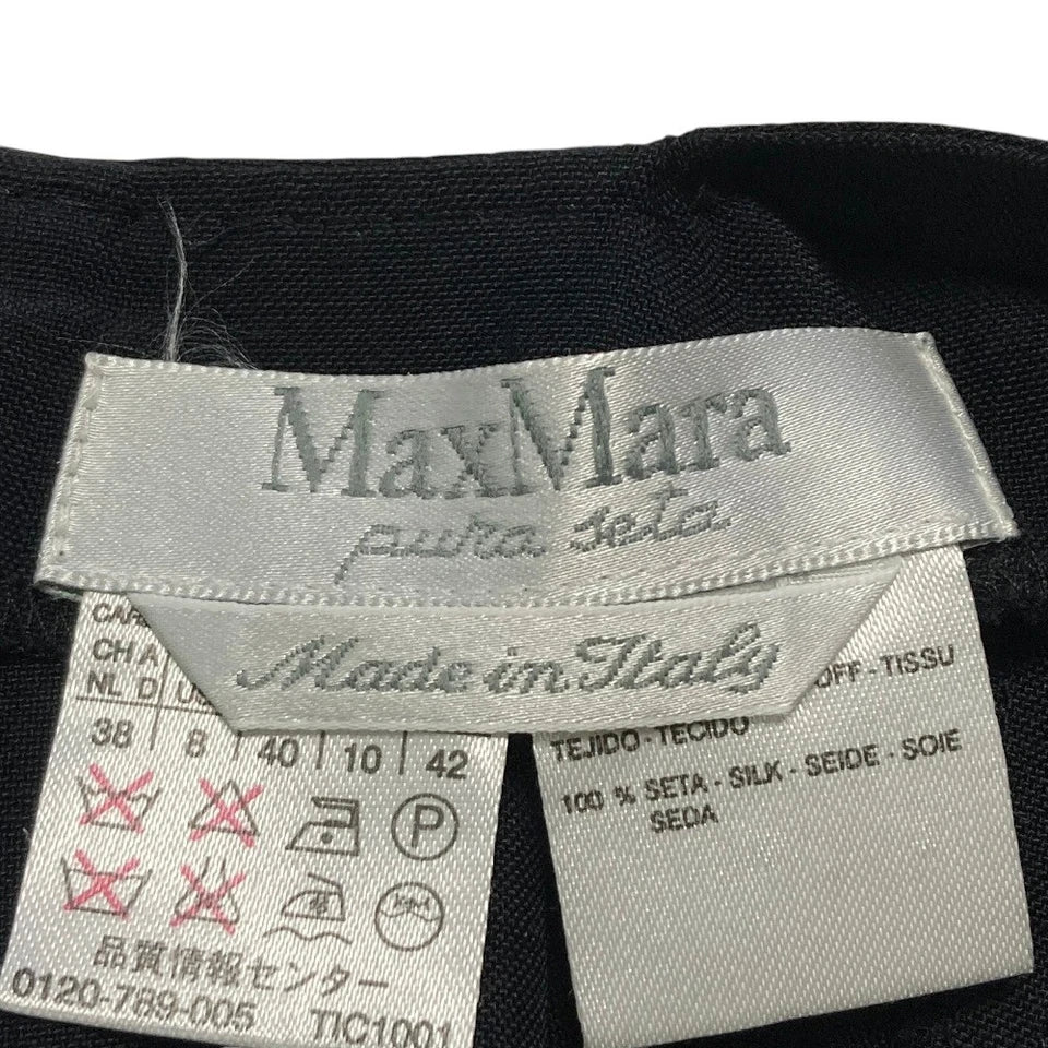 Max Mara Italy. Navy Pura Seta Silk Sleeveless Maxi Dress