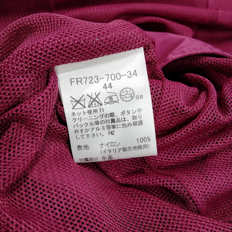 Burberry UK. Vintage Magenta Nylon Trench Coat