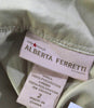 Alberta Ferretti Italy.Beige Lightweight Floral Print Lined Maxi Skirt