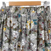 Ryu Ryu Japan. Gray Multi-Color Floral Maxi/Long Skirt