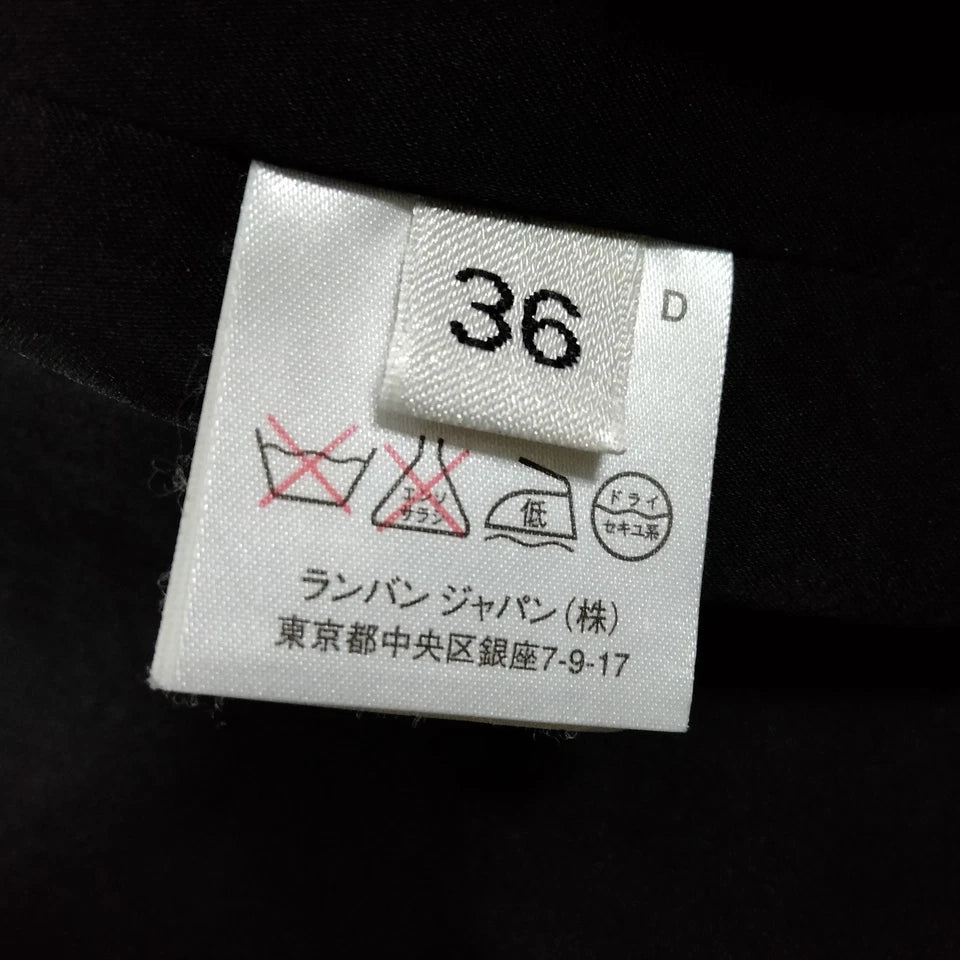 Lanvin Paris. Black Silk Zipper Top