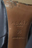 Alaia Paris. Brown Leather Buckled Slip-On Block Heels Ankle Boots SZ38