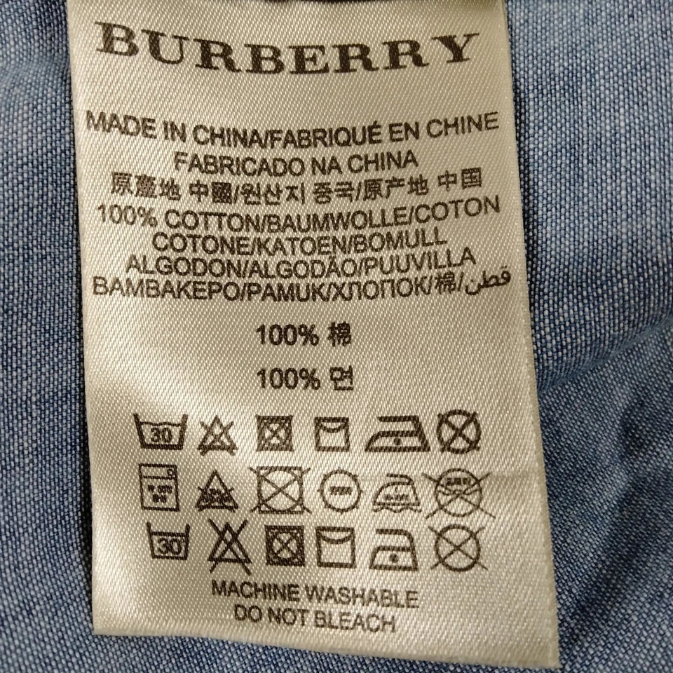 Burberry Brit UK. Cotton Belted Denim Sleeveless Dress