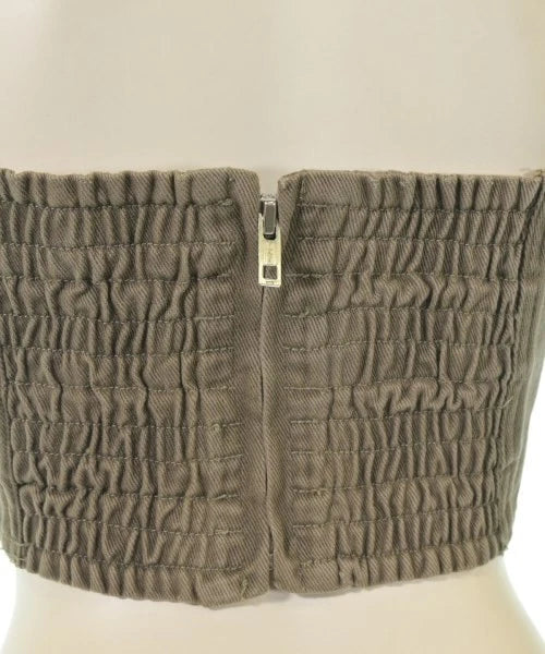 BEAUTY&YOUTH UNITED ARROWS JAPAN. Brown Cotton Blend Corset Style Sleeveless Top