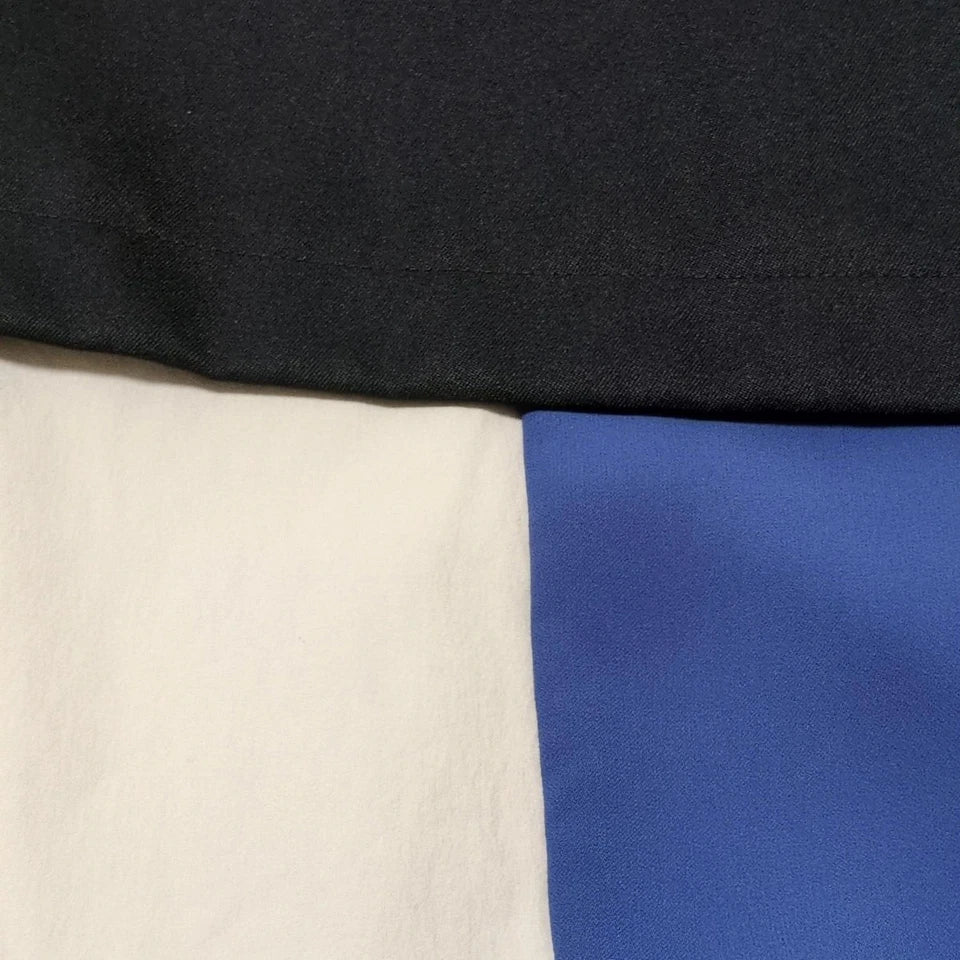 UNITED TOKYO JAPAN.  Black Blue Light Gray Dress
