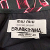 Miu Miu Italy. ERIWAKAYAMA SPECIAL LTD ED. Black Printed Geometric Abstract Cotton Dress