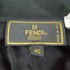 Fendi Italy. Black Rayon Long Sleeve Top