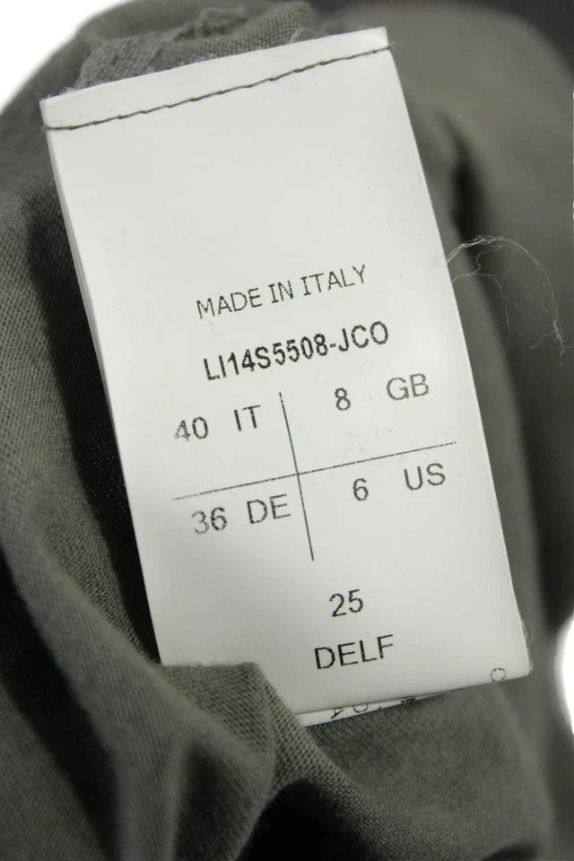 Rick Owens Paris. Lilies Green Cotton Short Sleeve Ruched Dress