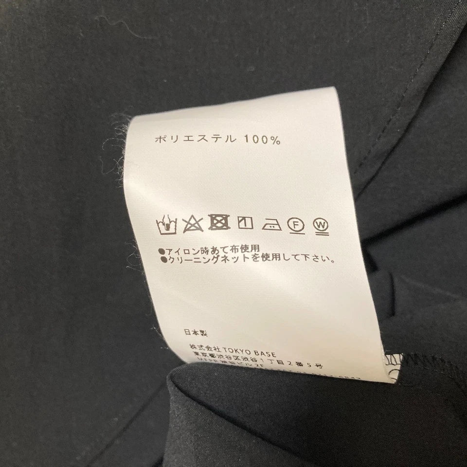 UNITED TOKYO JAPAN. Black Cotton/Poly Blend Shirt Dress