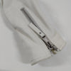 BALENCIAGA PARIS. Off White/Cream Color Leather Moto Style Jacket
