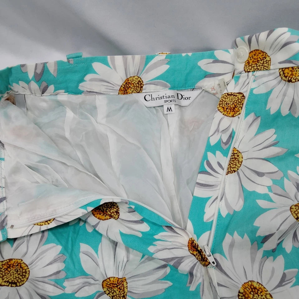 Christian Dior Paris. Vintage Cotton/Cupro Daisy Shorts