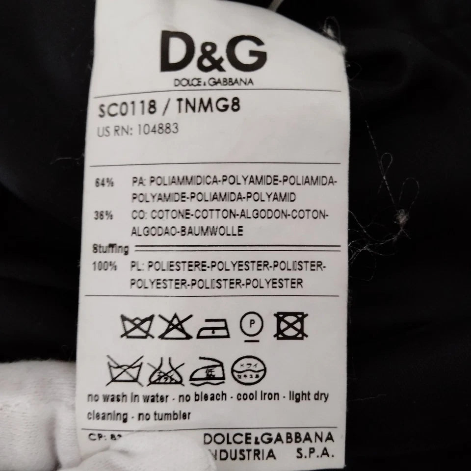 DOLCE&GABBANA D&G ITALY. Black Cotton/Nylon Coat