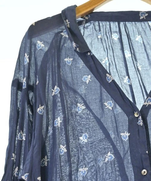 SLOBE IENA JAPAN. Navy (Flower Pattern) Semi Sheer Dress