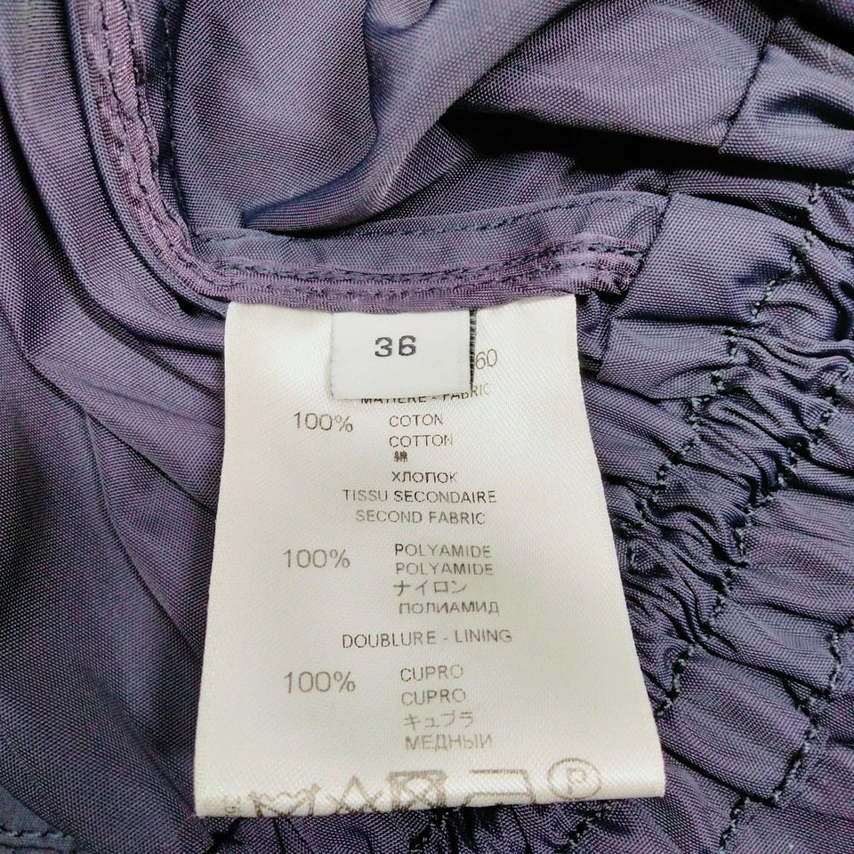 Givenchy Paris. Navy Blue Cotton, Nylon, Cupro Coat
