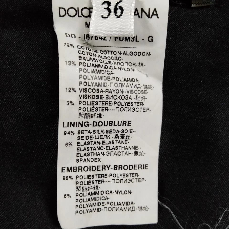 DOLCE&GABBANA  ITALY. Logo Cotton Nylon Rayon Long Tunic/Mini Dress