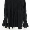 Spick and Span Japan. 24SS Collection Black Cotton Voile Tucked Frill Blouse