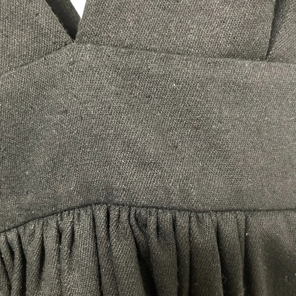 Nagonstans JAPAN. Black Silk Cotton Jumper Skirt Dress