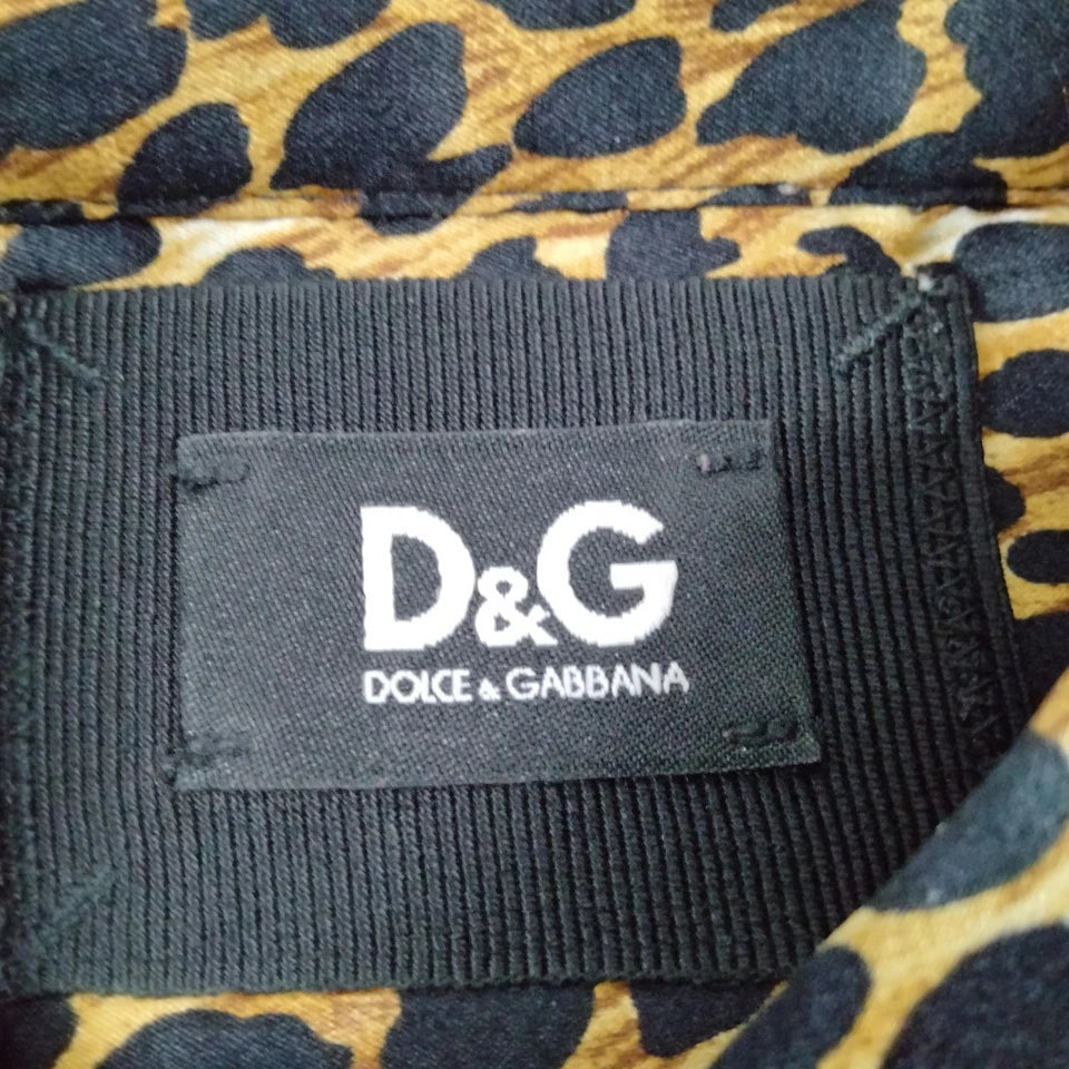 DOLCE & GABBANA ITALY. D&G. Animal Print Silk Polyurethane Top