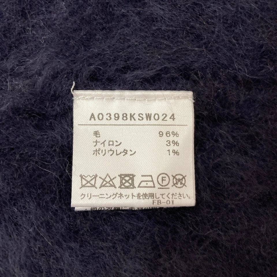 Martinique Japan. Mdnite Navy high-neck shaggy knit sweater