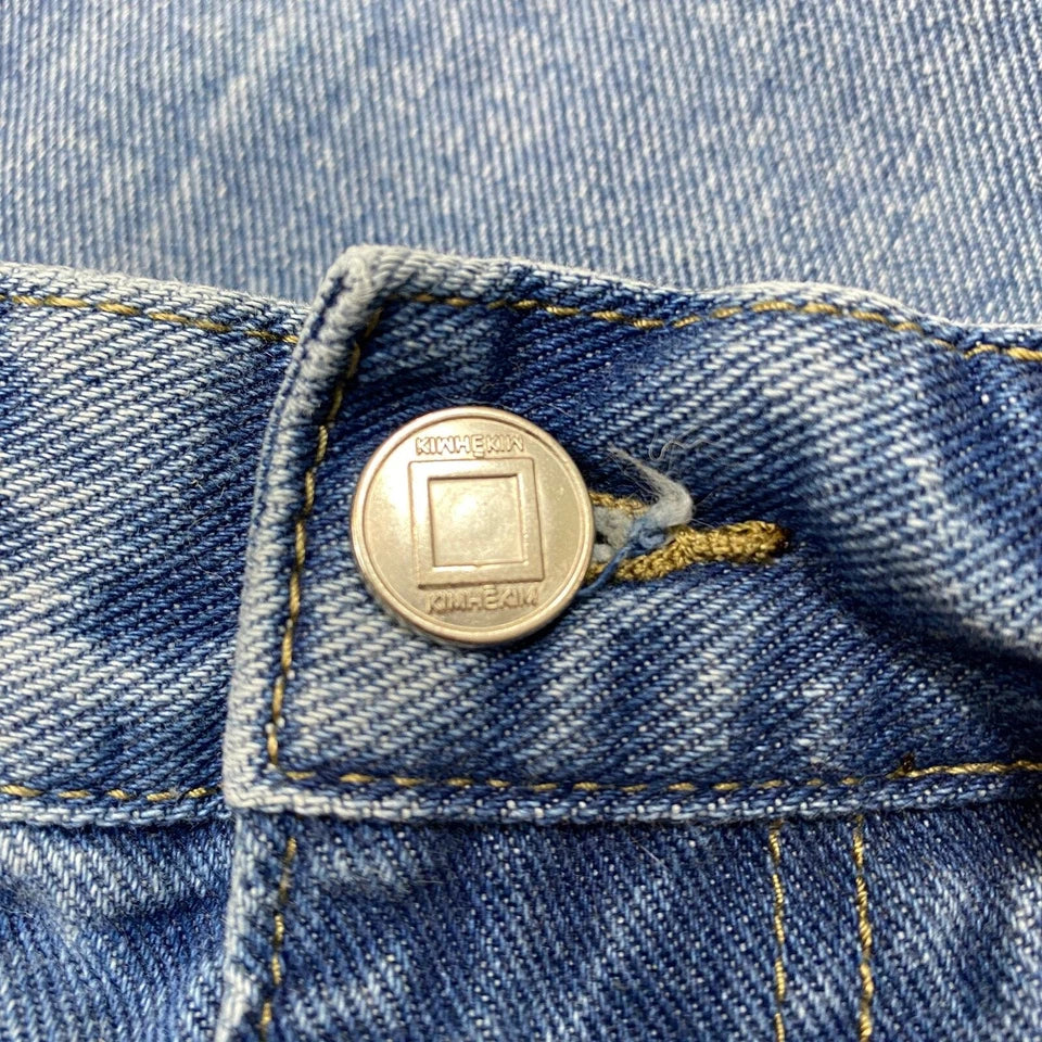 KIMHĒKIM Seoul/Paris. Designer High Rise Flare Denim Pants