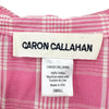 CARON CALLAHAN NYC. Pink Plaid Belted Arthur Dress