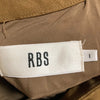 Ray BEAMS RBS JAPAN. Black Faux Leather Vest Brown Dress