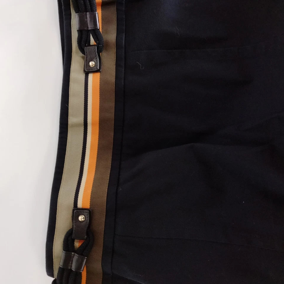 Gucci Italy. Vintage Black Cotton Polyurethane Skirt