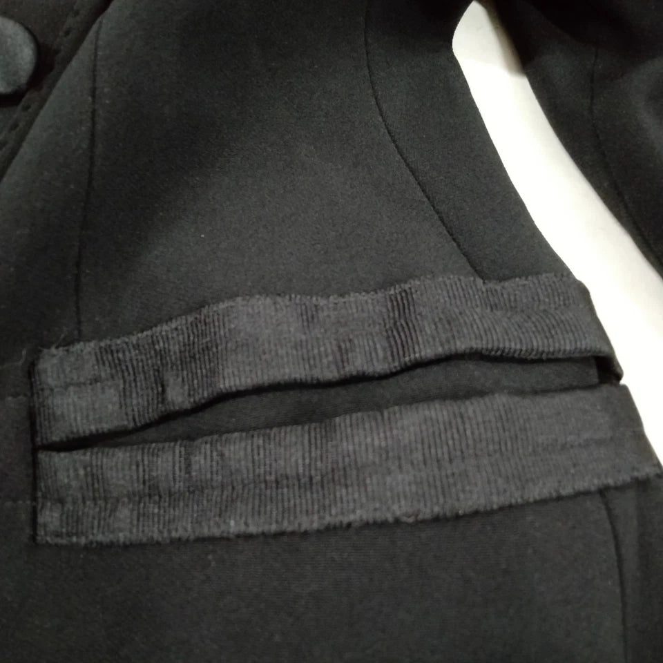 DOLCE&GABBANA ITALY. Black Rayon Acetate Silk Coat