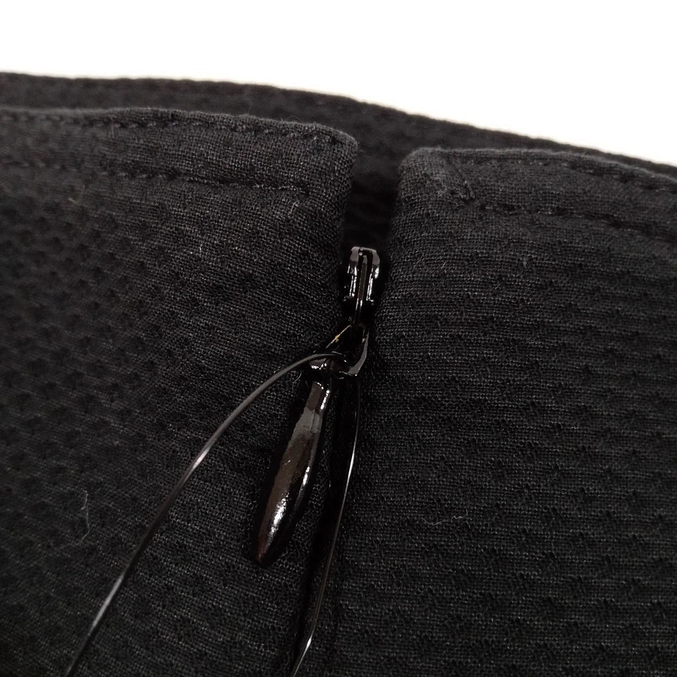 Fendi ITALY. Black Cotton Flare Skirt