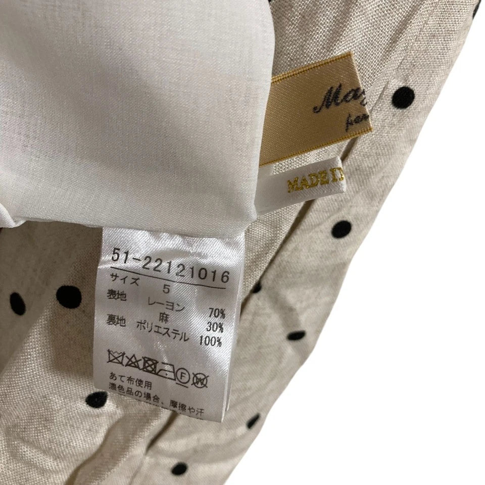 Maglie par ef-de JAPAN. Beige polka dot short sleeve long dress