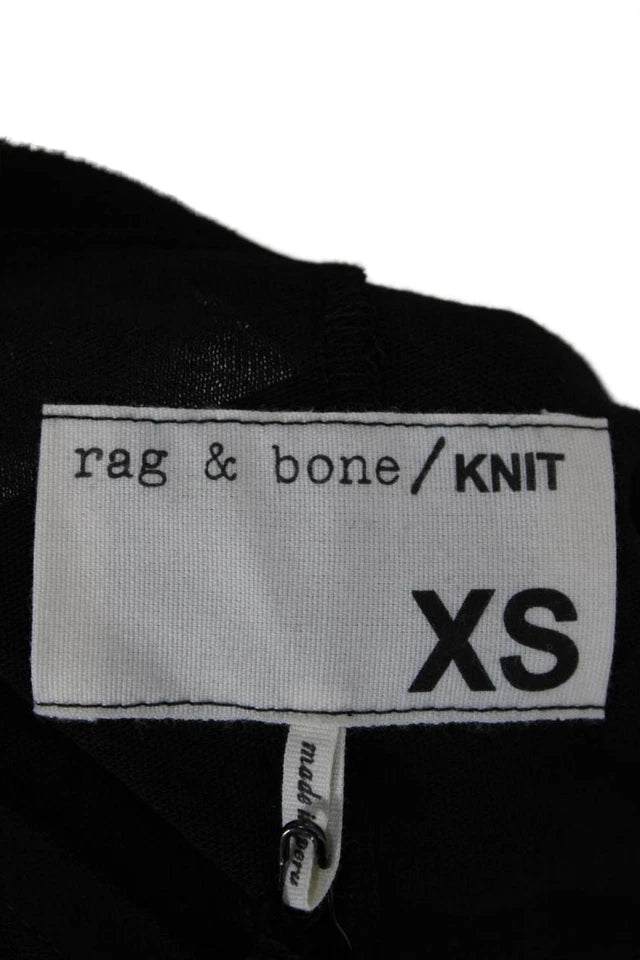 Rag & Bone NY. Black Cotton  Sleeveless Round Neck Tan Mini Dress