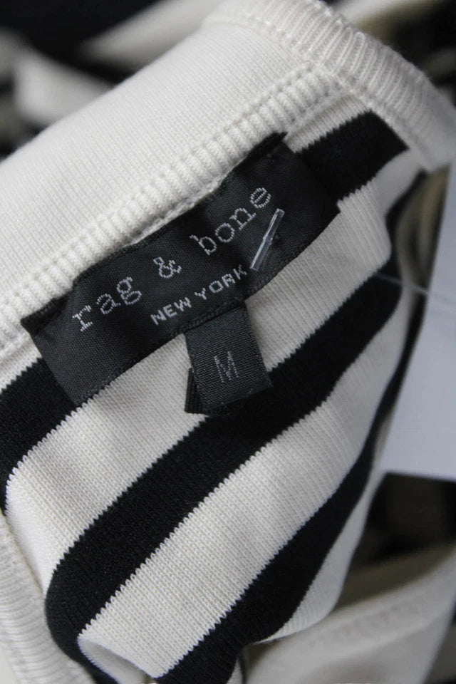 Rag & Bone NY. Cotton Black/White Striped Tank Dress