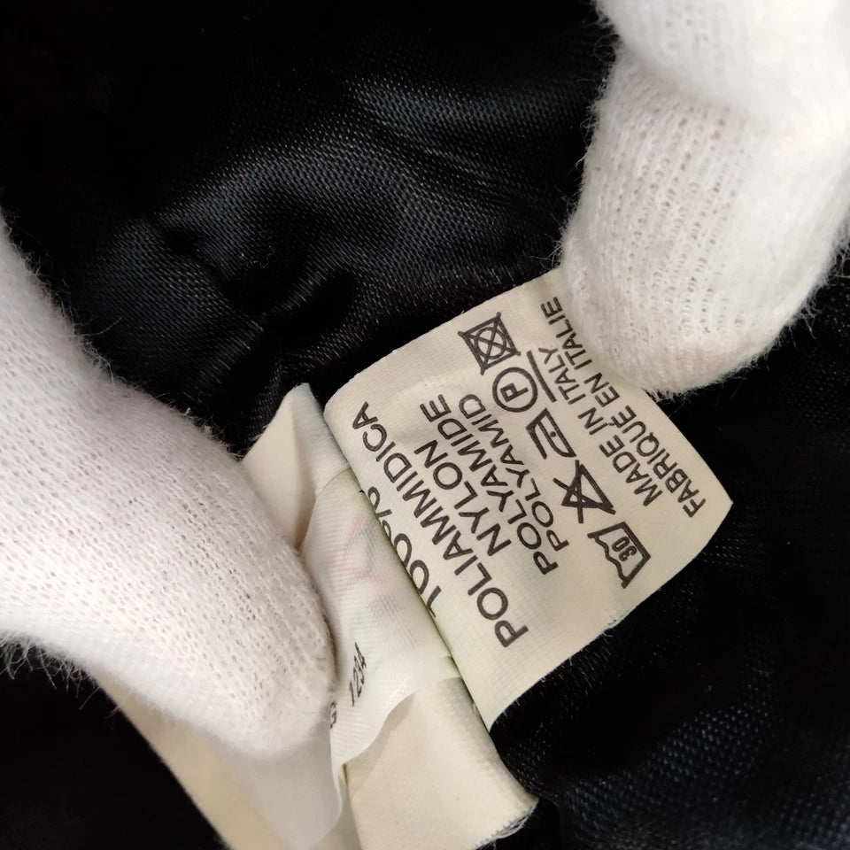 Fendi ITALY. Black Nylon Back FENDI LOGO Jacket
