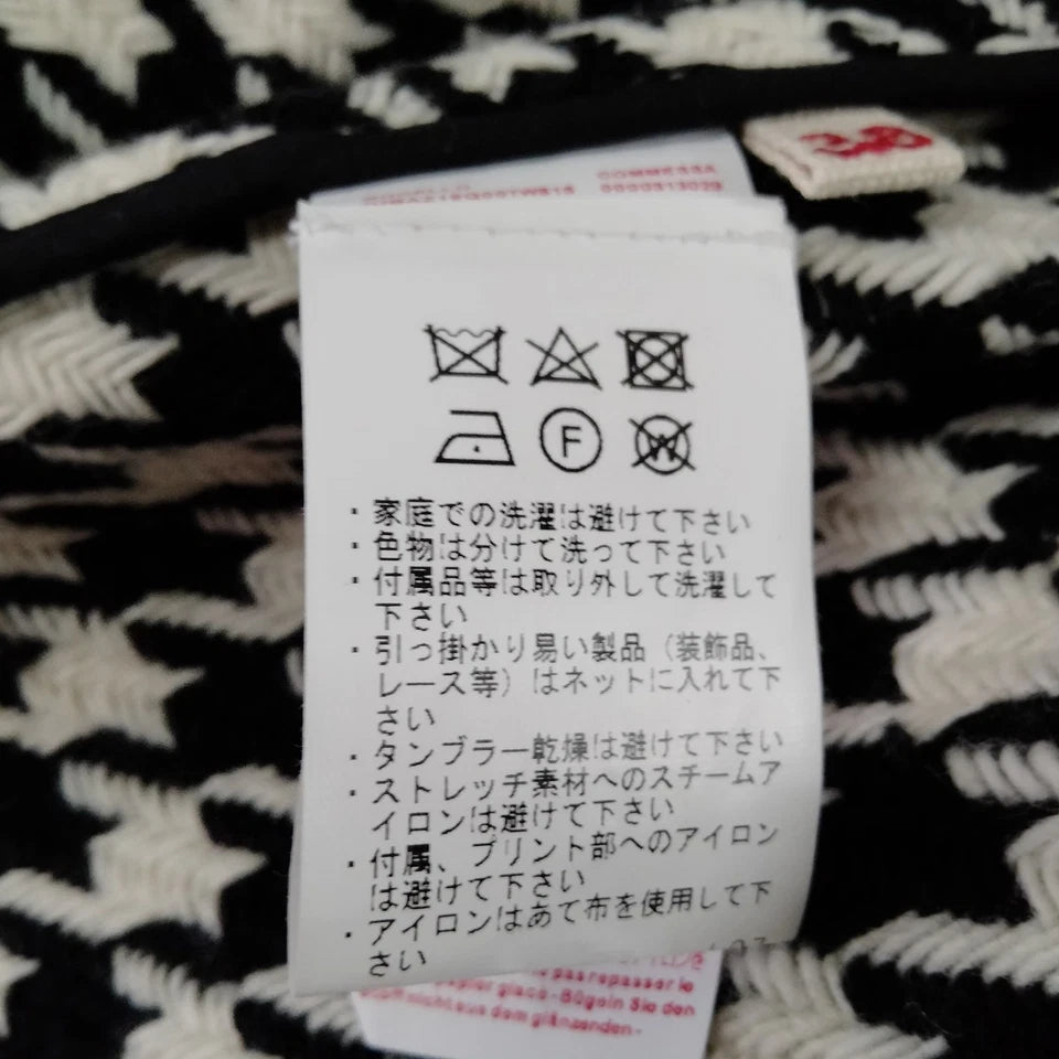 Marni Italy. Green Distressed Nylon/Houndstooth Pattern Collar Coat