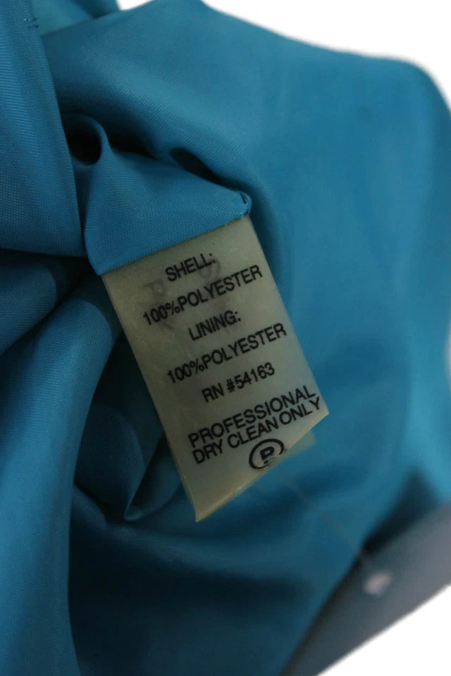 Calvin Klein NY. Vintage Teal A-Line Halter Knee Length Dress