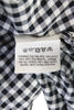 DONNA KARANA Pure DKNY.  Cotton Gingham Crew Neck Long Sleeve Dress