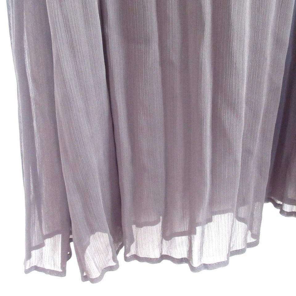 nano universe JAPAN.  LB.03 Charcoal Color Semi-Sheer Pleated Dress