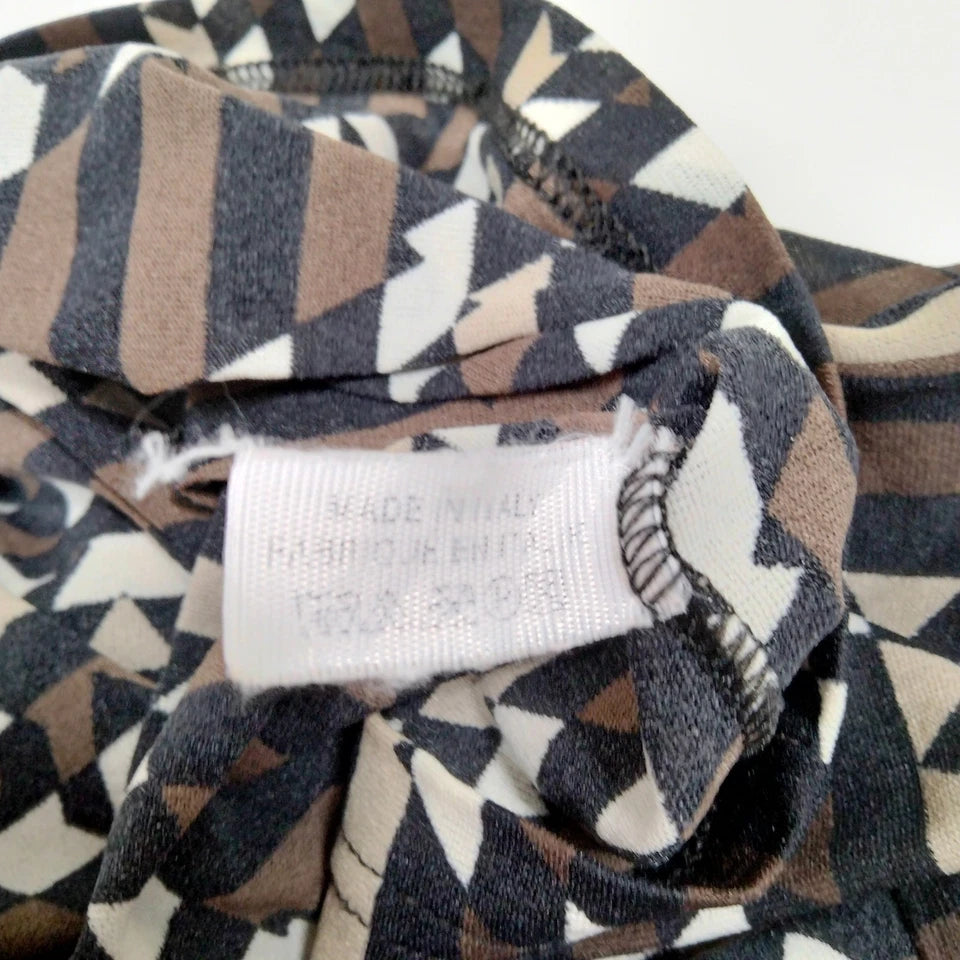 Fendi Italy. Abstract Logo Printed Nylon Top