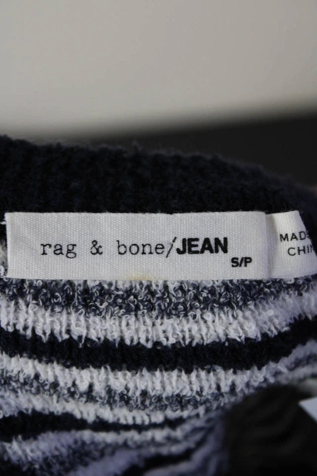 Rag & Bone NY. White, Navy, Blue Tight Knit Striped Tank Dress