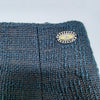 Chanel Paris. Navy Blue Chanel Pin Cotton/Nylon Skirt