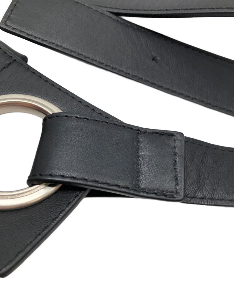 KAWA KAWA JAPAN. Black Hatome Leather Shoulder Bag
