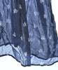 SLOBE IENA JAPAN. Navy (Flower Pattern) Semi Sheer Dress