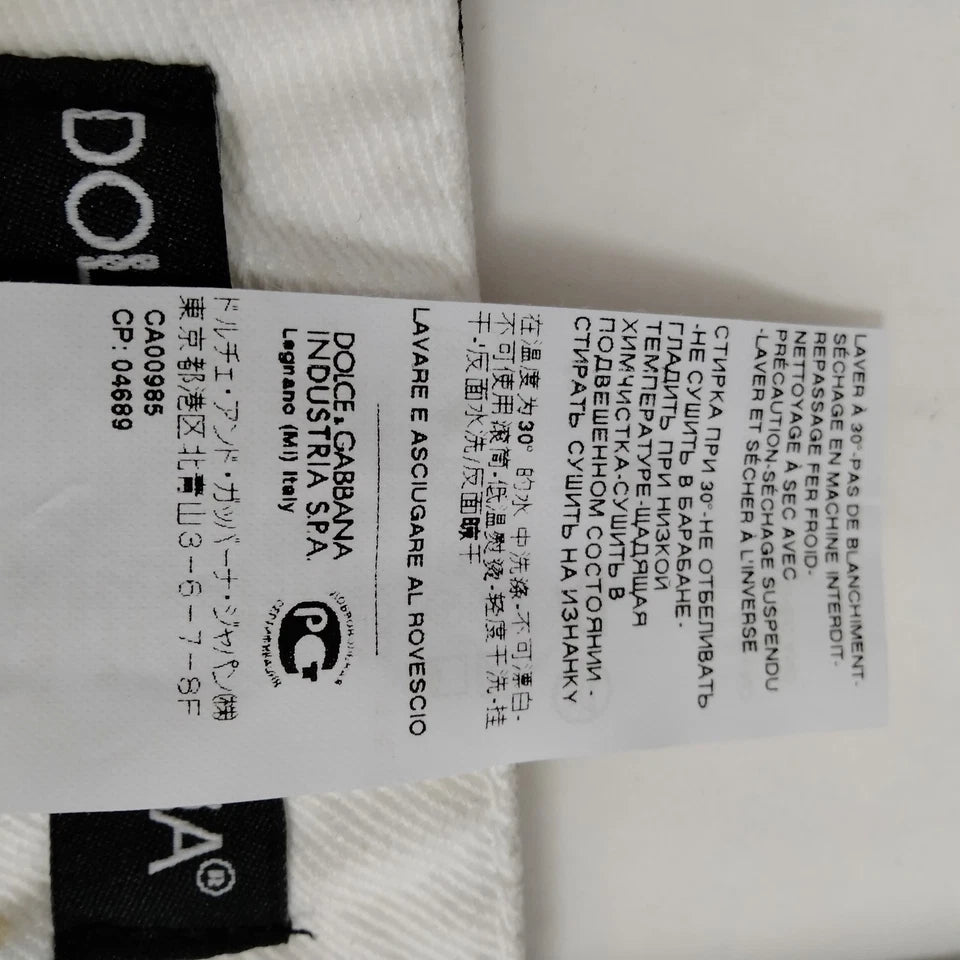 DOLCE&GABBANA ITALY. Black Cotton Polyurethane Pants