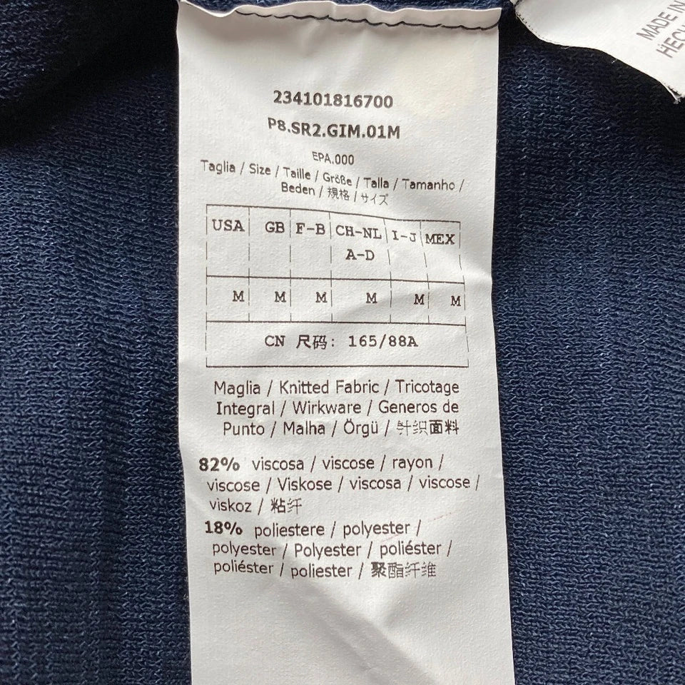 MAXMARA SPORTMAX ITALY.  Navy Cropped Knit Cardigan