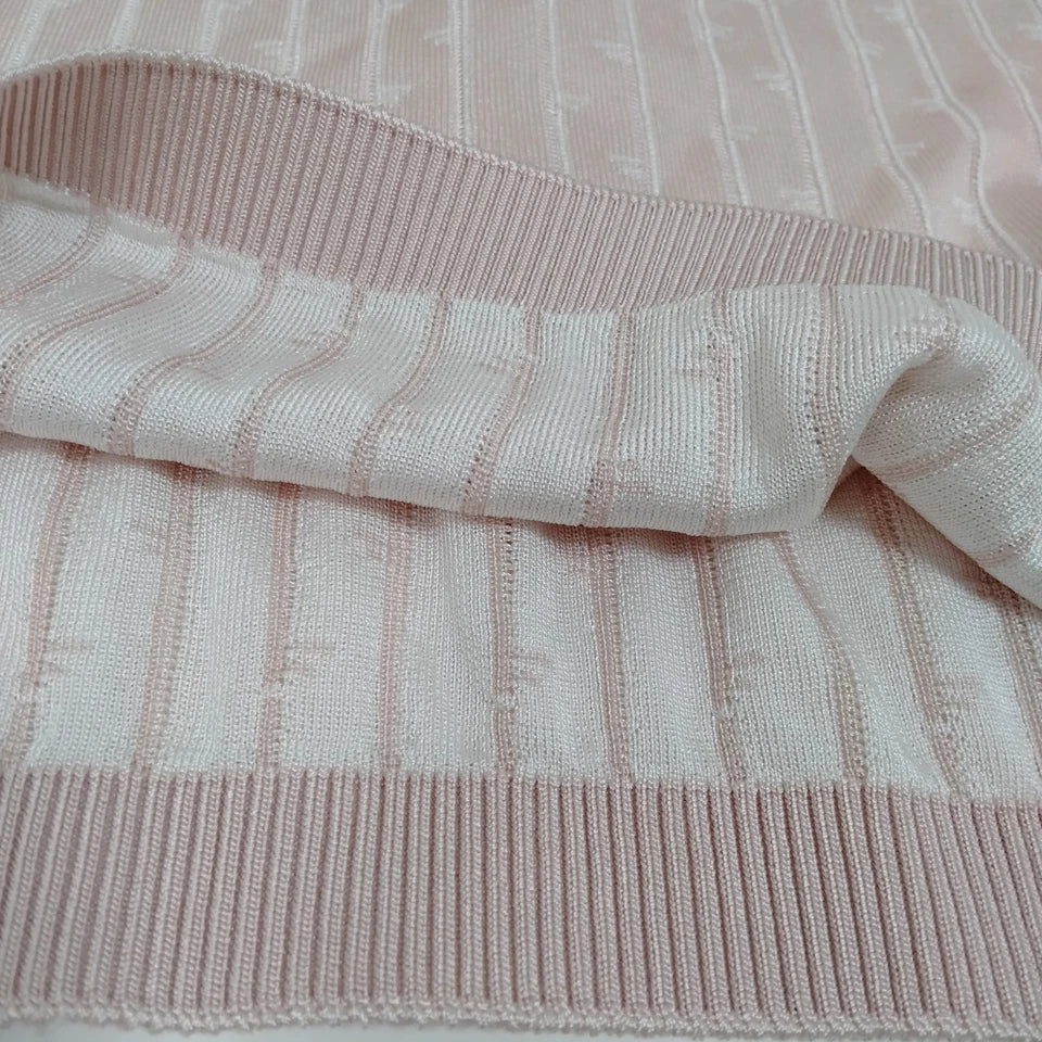 Fendi Italy. Vintage Pink Rayon Knit Long Skirt