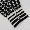 Gucci Italy. Vintage Geo Graphic Print Silk Tie Blouse