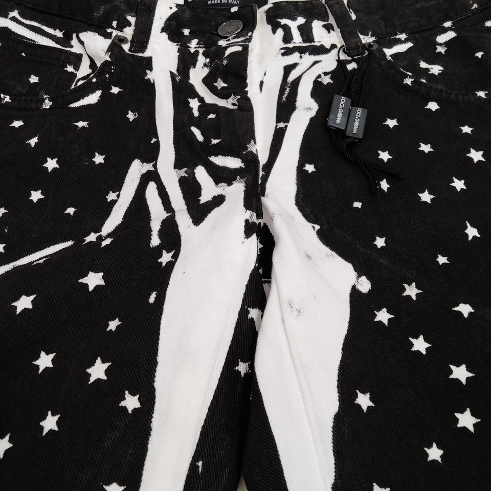 DOLCE&GABBANA ITALY. Black Cotton Polyurethane Pants