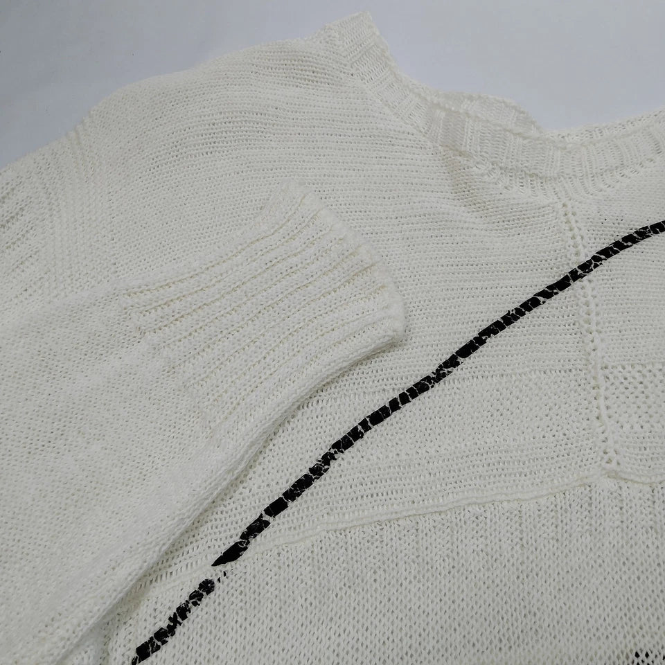 Chanel Paris. Off White Vintage Cotton Sweater