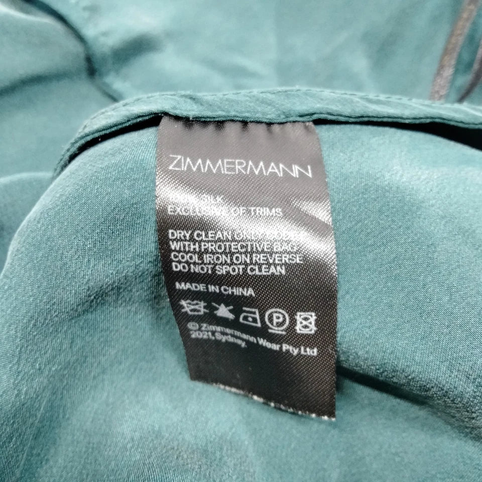 ZIMMERMANN Teal/Green Silk Jacket