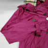 Burberry UK. Vintage Magenta Nylon Trench Coat